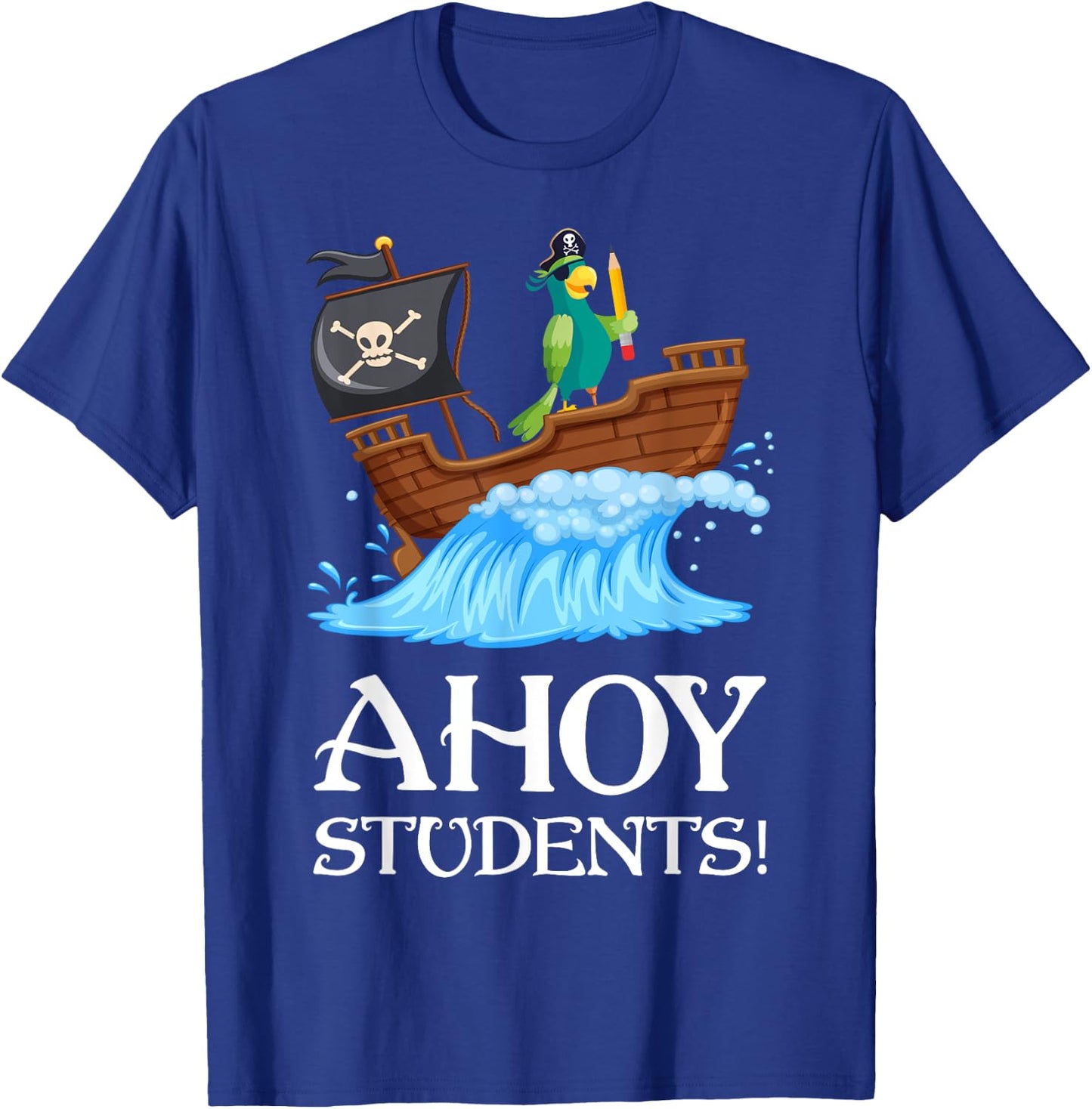 Funny 1st 2nd 3rd 4th 5th 6th Grade Pirate Teacher Women Girls Kids T-Shirt - T-Shirt | Royal