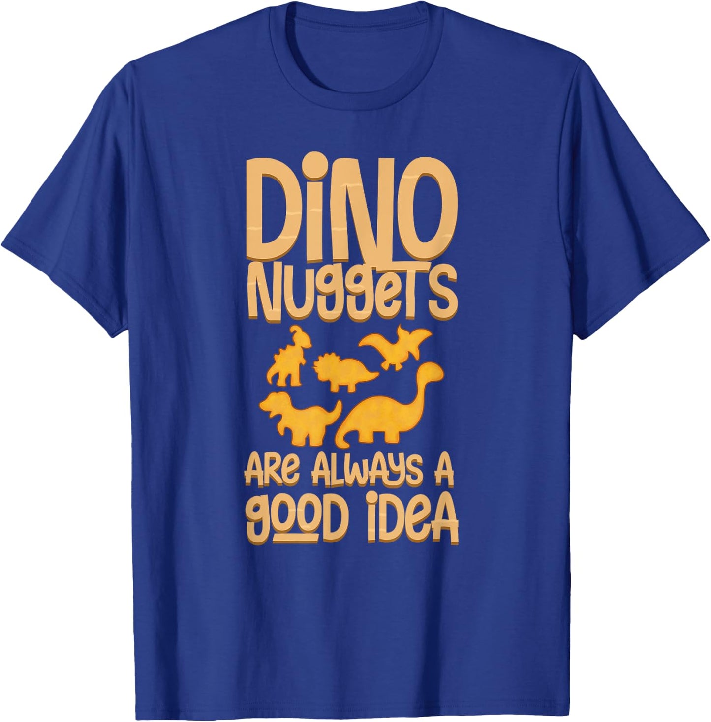 Dino Chicken Nugget Dinosaur Nugs Veggie Funny T-Shirt - T-Shirt | Royal
