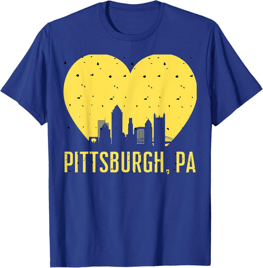 Pittsburgh Born in PA From PGH Pennsylvania Burgh Mom Dad T-Shirt - T-Shirt | Royal