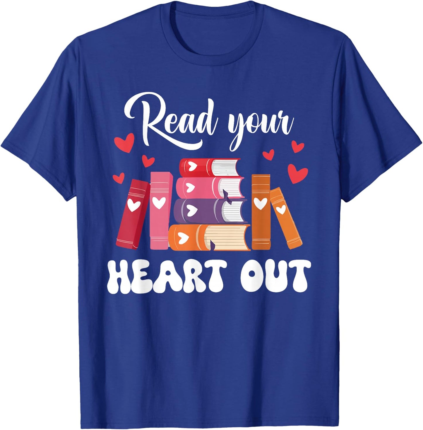 Cute Retro Reading Book Reader Women Valentine T-Shirt - T-Shirt | Royal