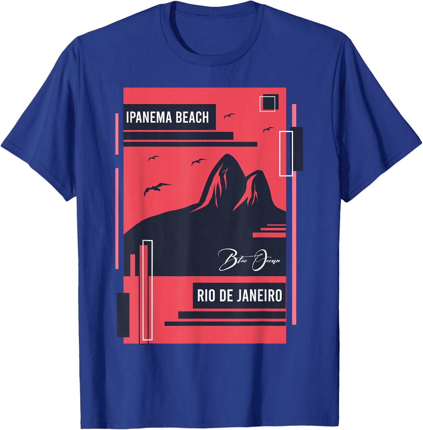 Ipanema Beach Vacation Holiday Brazil Flag T-Shirt - T-Shirt | Royal