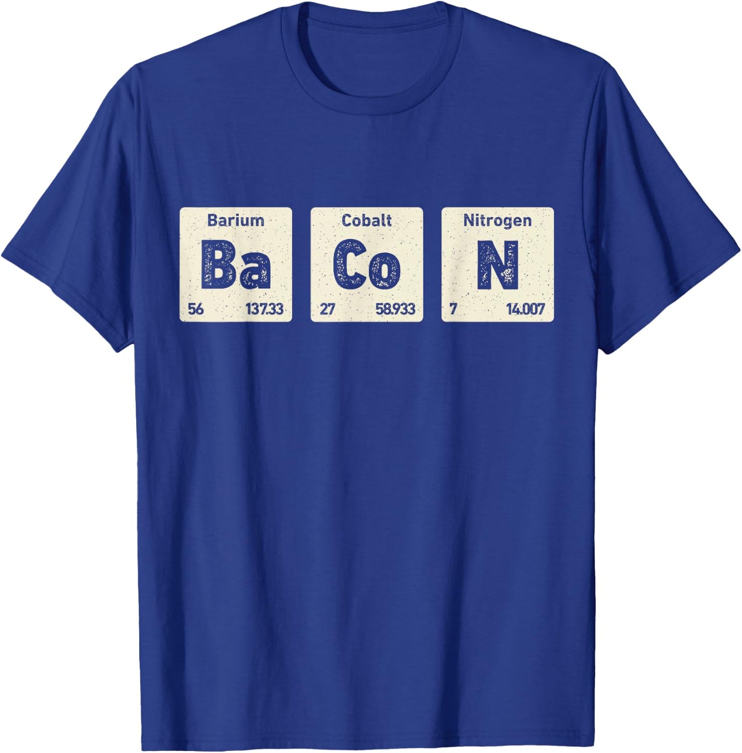 Bacon Science Chemistry Funny Periodic Table Of Elements T-Shirt - T-Shirt | Royal