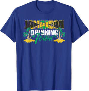 Jamaican Drinking Team Jamaica Flag Beer Lover Men Women T-Shirt - T-Shirt | Royal