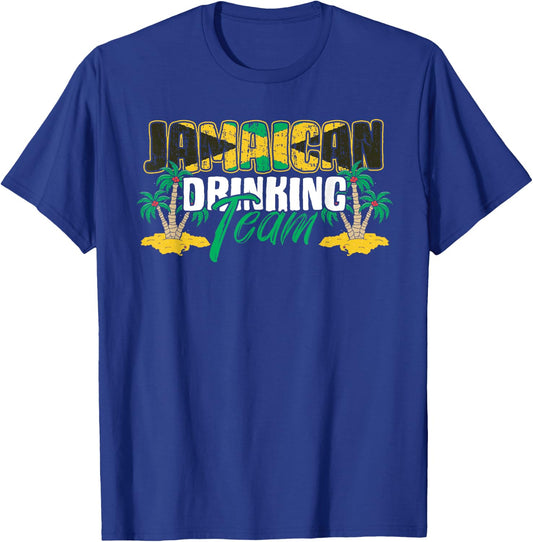 Jamaican Drinking Team Jamaica Flag Beer Lover Men Women T-Shirt - T-Shirt | Royal