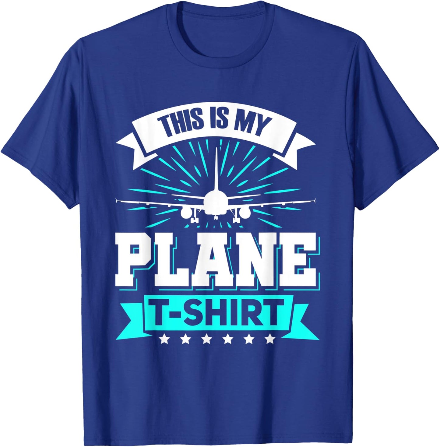This Is My Plane Airplane Pilot Aviation Lover T-Shirt - T-Shirt | Royal