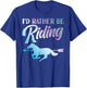 Id Rather Be Riding Horse Rider Equestrian Men Women Kids T-Shirt - T-Shirt | Royal