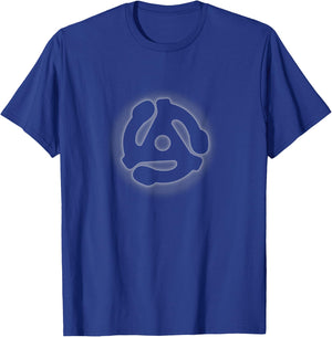45 RPM Vinyl Record Adaptor T-Shirt - T-Shirt | Royal