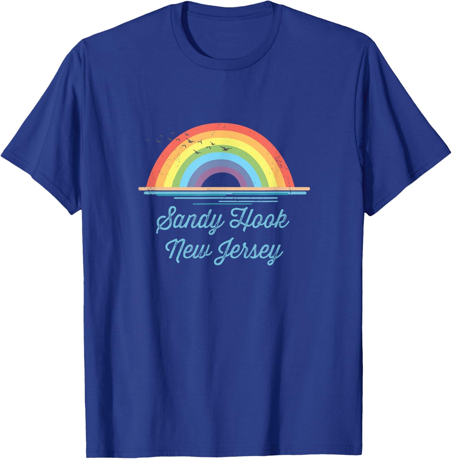 Sandy Hook New Jersey Souvenir Graphic T-Shirt - T-Shirt | Royal