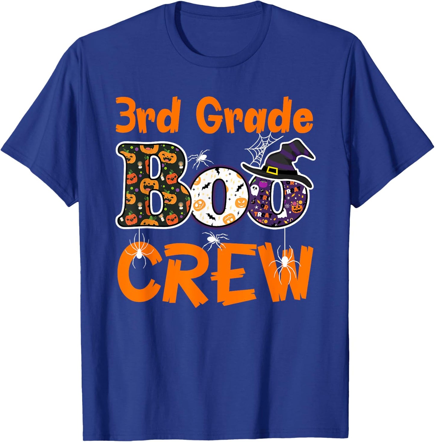 3rd Grade Boo Crew Halloween Gifts Teachers Students Costume T-Shirt - T-Shirt | Royal