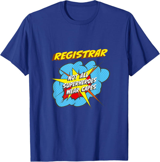 Registrar Funny Superhero Job T-Shirt - T-Shirt | Royal