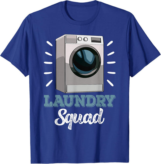 Laundry Squad Mechanic Funny Women Washing Machine T-Shirt - T-Shirt | Royal