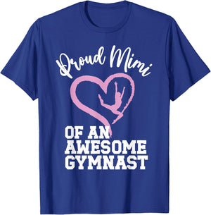 Proud Mimi Of A Gymnast Mimi Gymnastics Mimi Grandma T-Shirt - T-Shirt | Royal