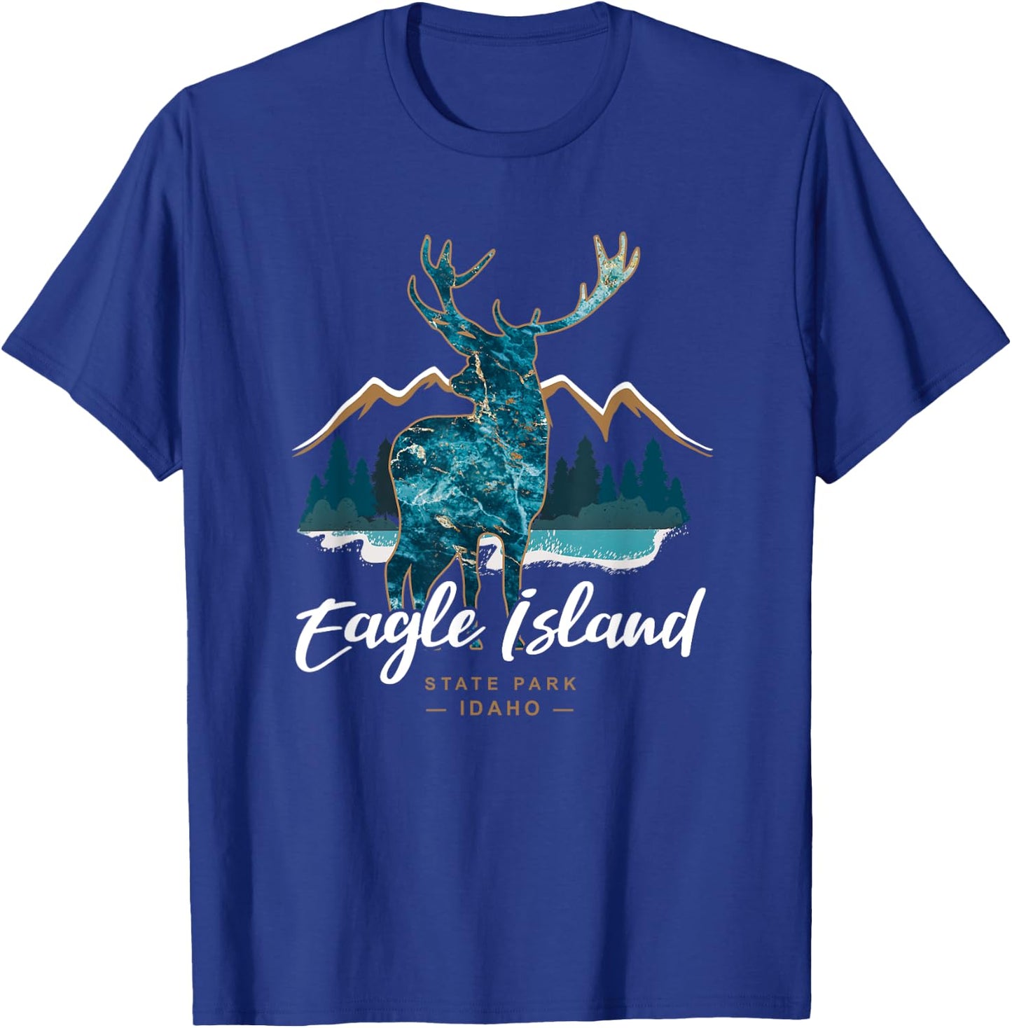 Eagle Island State Park Idaho USA Fishing Hiking Biking T-Shirt - T-Shirt | Royal