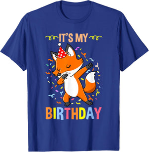 Its My Birthday Fox T-Shirt - T-Shirt | Royal
