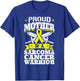 Proud Mother Of A Sarcoma Cancer Warrior Awareness Mom T-Shirt - T-Shirt | Royal