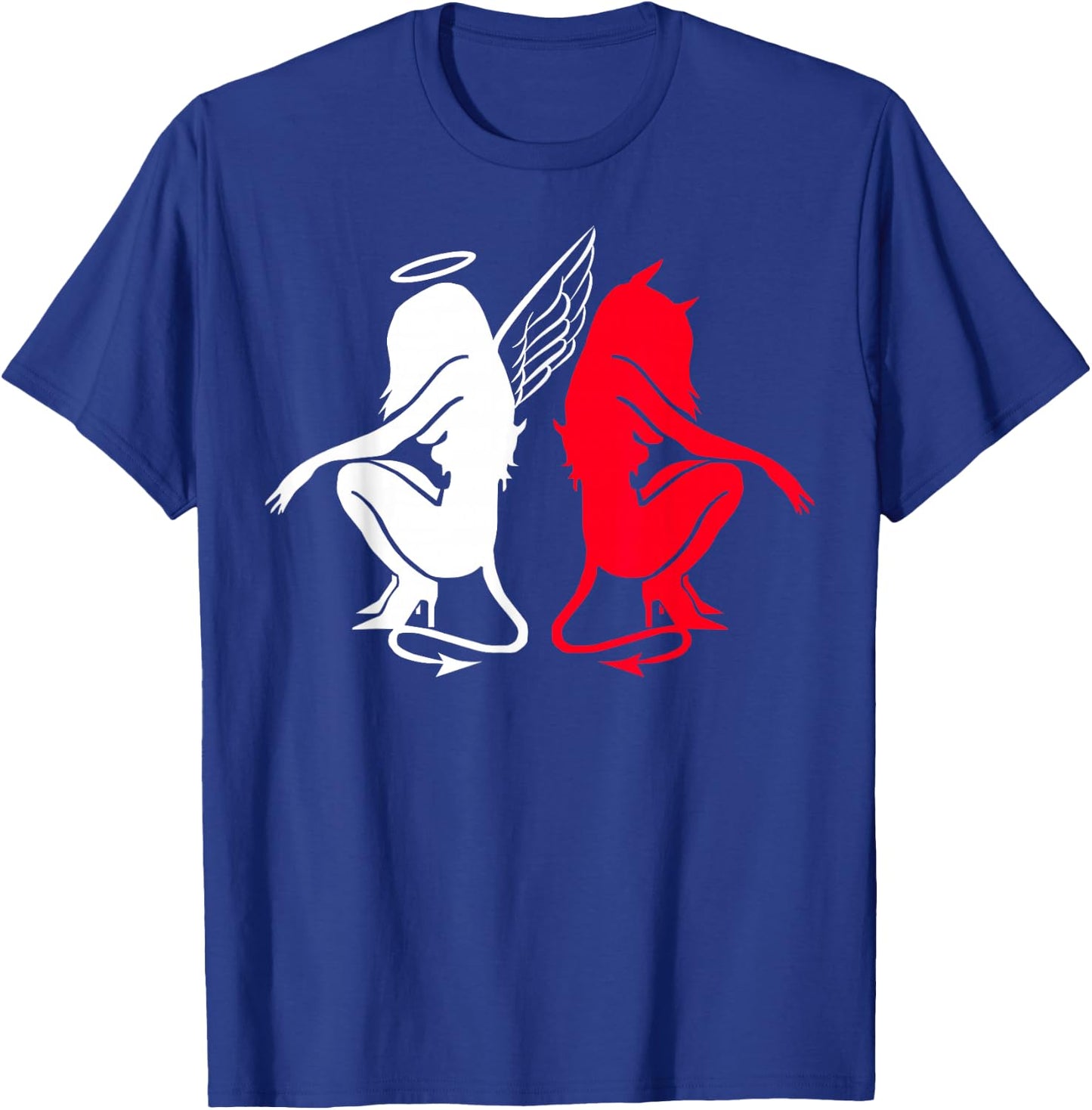 Devil and Angel Love Lovers Women. T-Shirt - T-Shirt | Royal