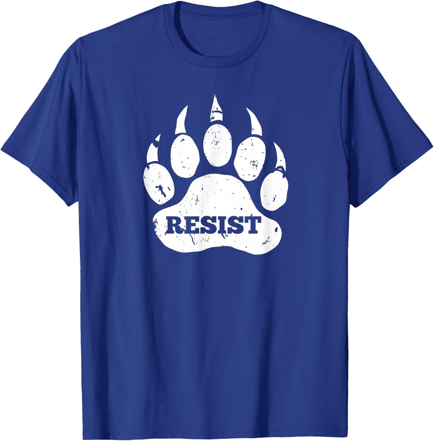 Resist Distressed Bear Paw Protect National Parks T-Shirt - T-Shirt | Royal
