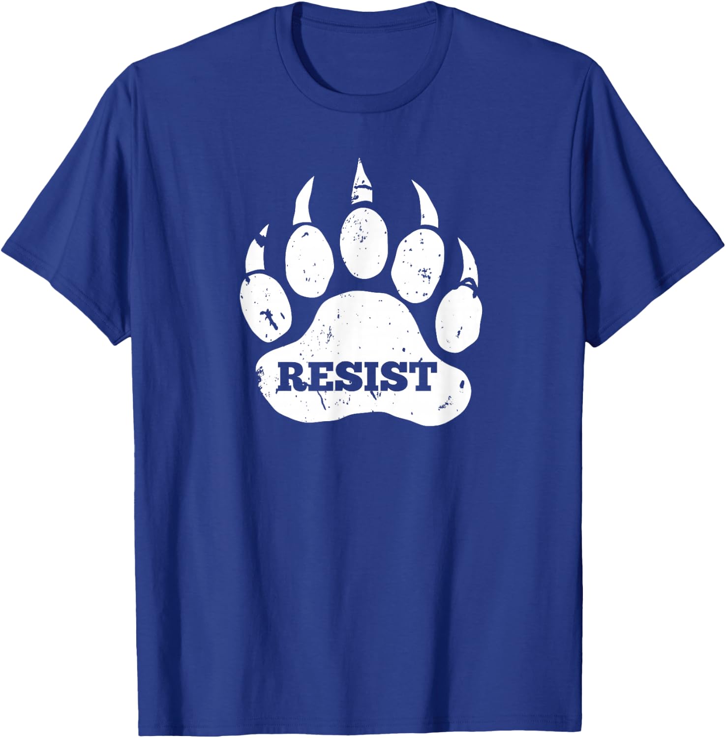 Resist Distressed Bear Paw Protect National Parks T-Shirt - T-Shirt | Royal