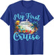 Cruise Ship Vacation Trip Family Cruising My First Cruise , Small, Black T-Shirt - T-Shirt | Royal