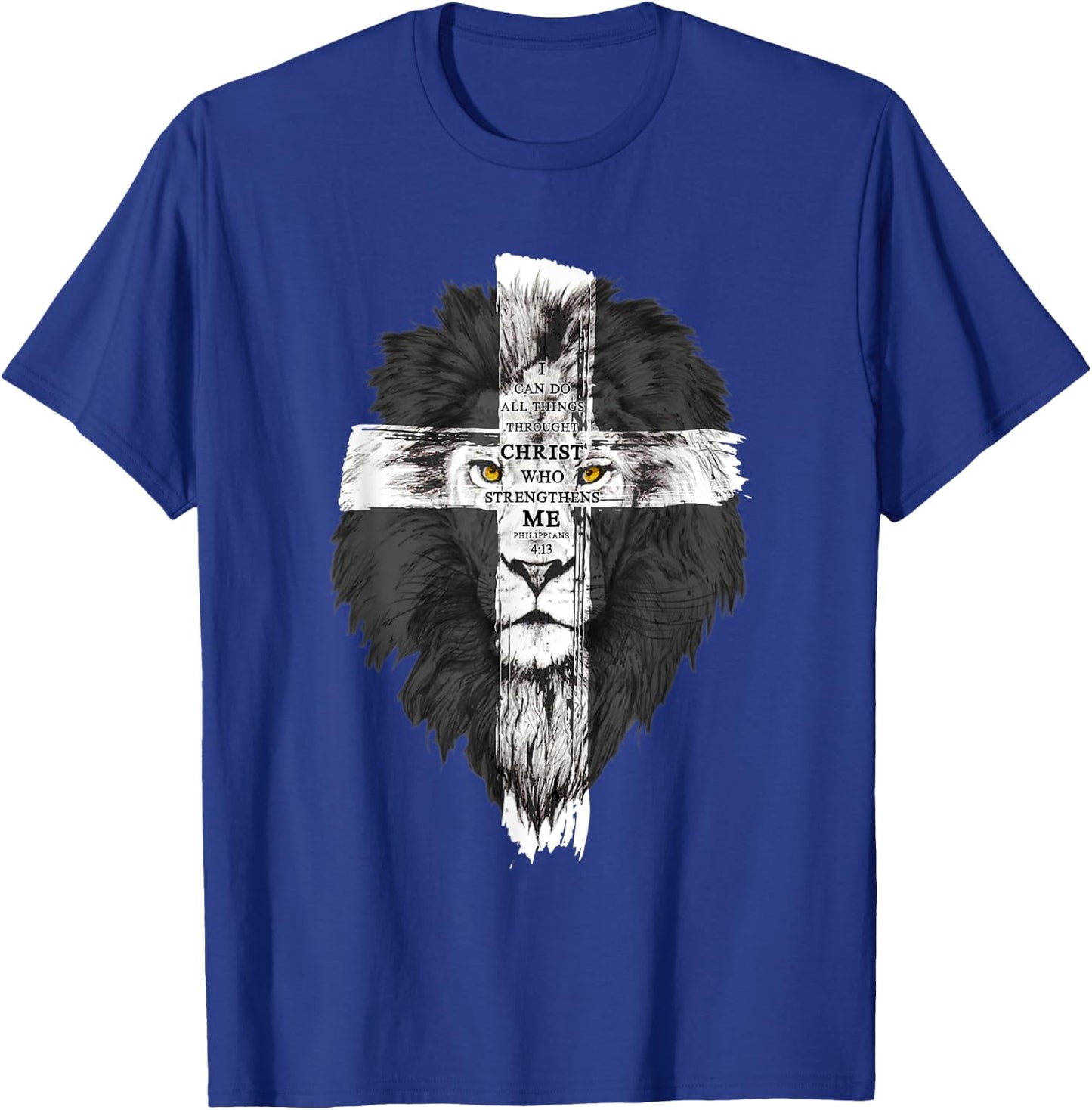 I Can Do All Things Through Christ Religious Lion of Judah T-Shirt - T-Shirt | Royal