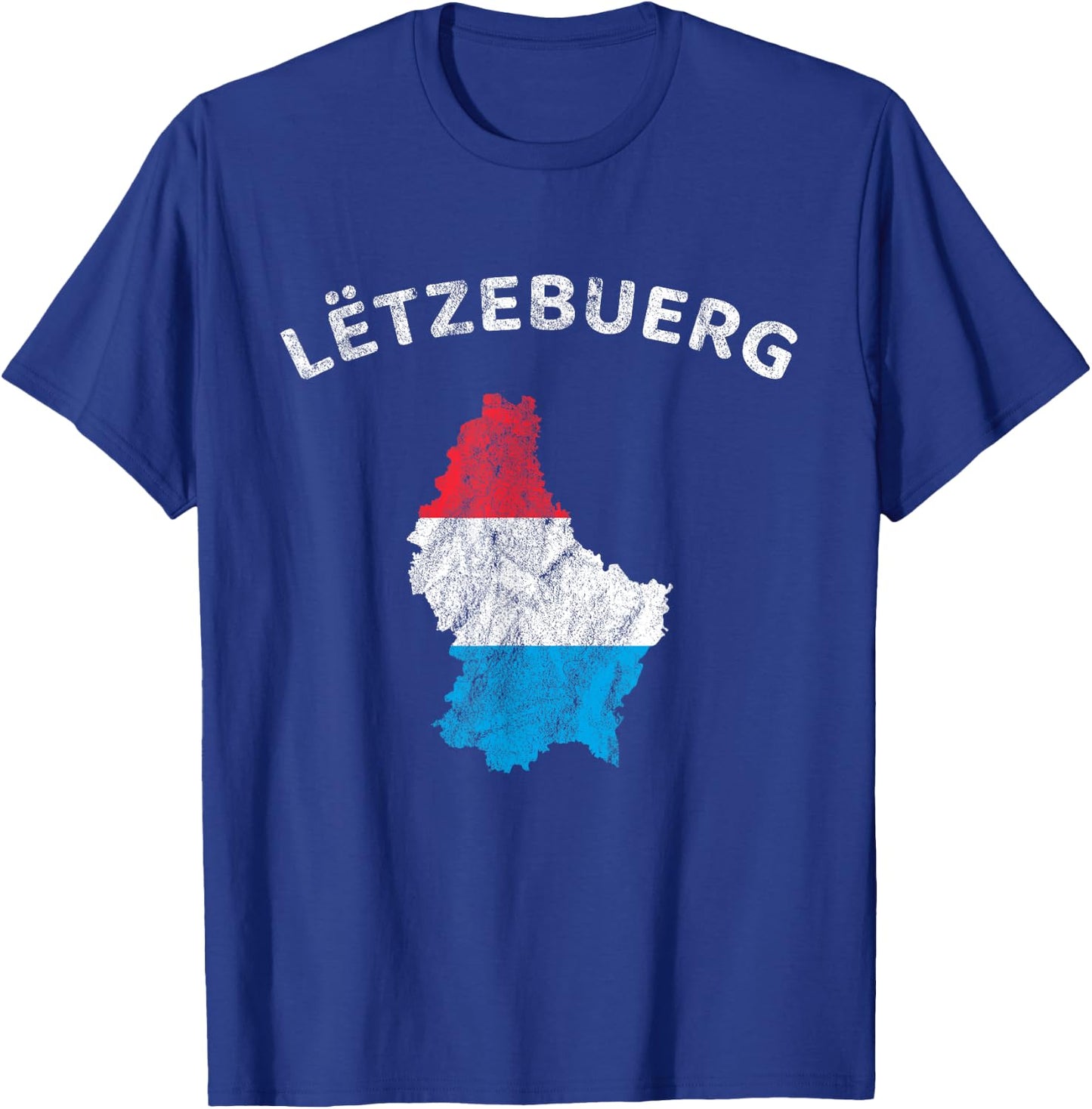 Luxembourg Flag, Letzebuergesch Luxembourg Outline T-Shirt - T-Shirt | Royal