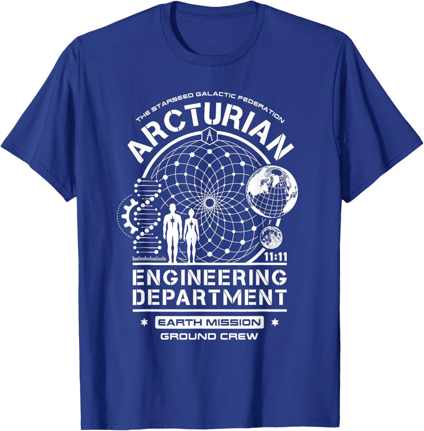 Arcturian Engineering Department Starseed Earth Mission Crew T-Shirt - T-Shirt | Royal