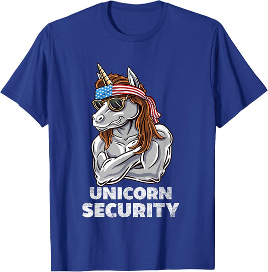 Unicorn Security Halloween Kids or Adult Costume T-Shirt - T-Shirt | Royal