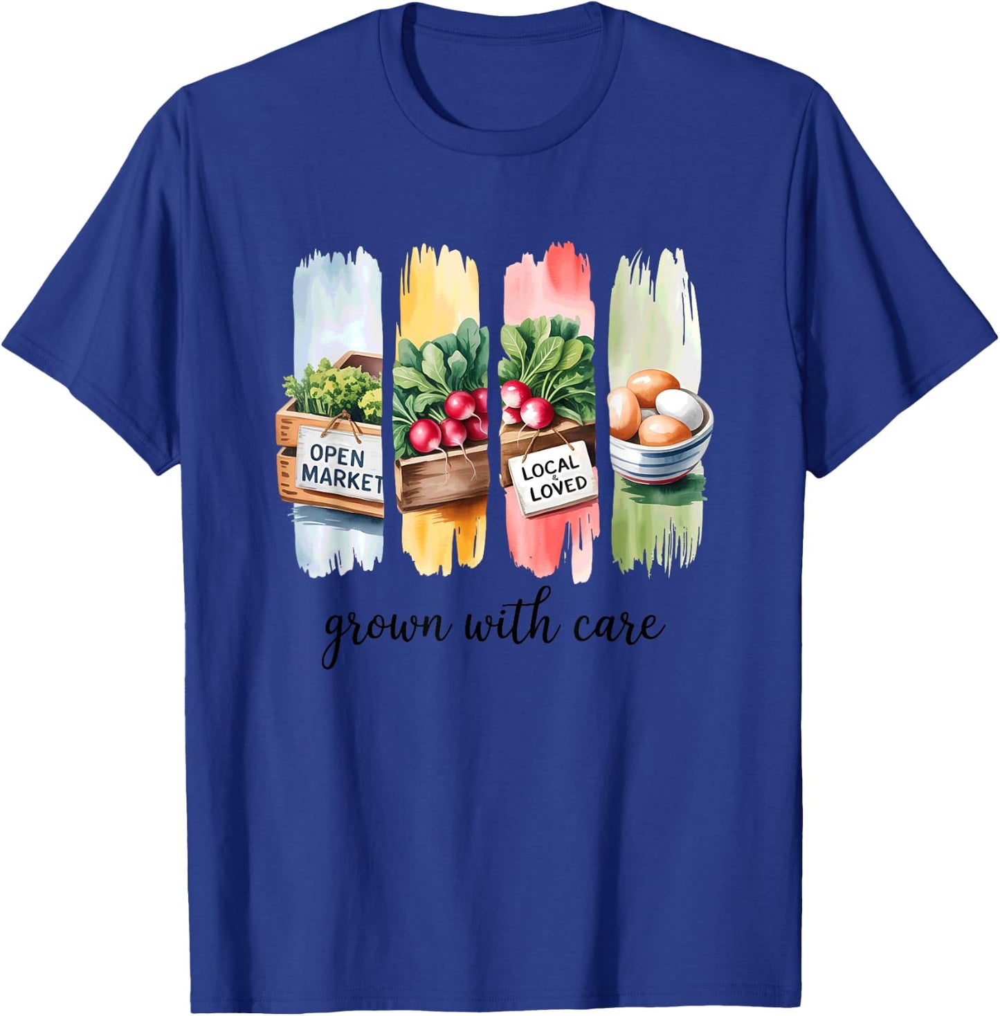 Open Market Local Loved Fresh Produce T-Shirt - T-Shirt | Royal