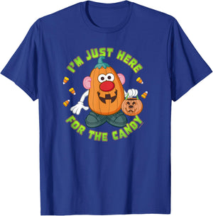 Mr. Potato Head Halloween I'm Just Here For The Candy T-Shirt - T-Shirt | Royal