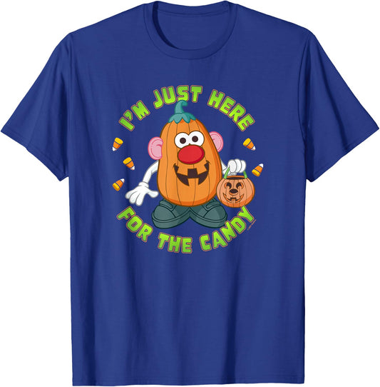 Mr. Potato Head Halloween I'm Just Here For The Candy T-Shirt - T-Shirt | Royal