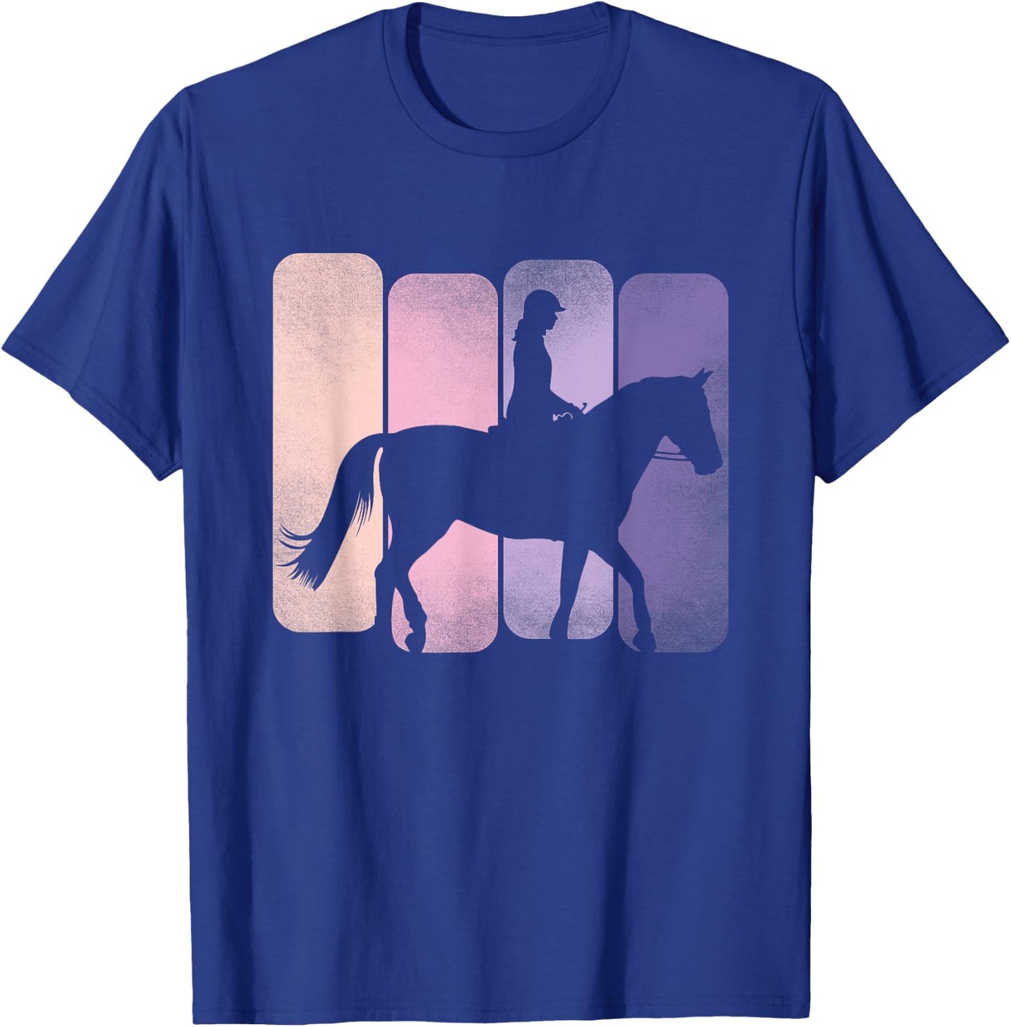 Horse Riding Horsewoman Equestrian Girl Horses T-Shirt - T-Shirt | Royal
