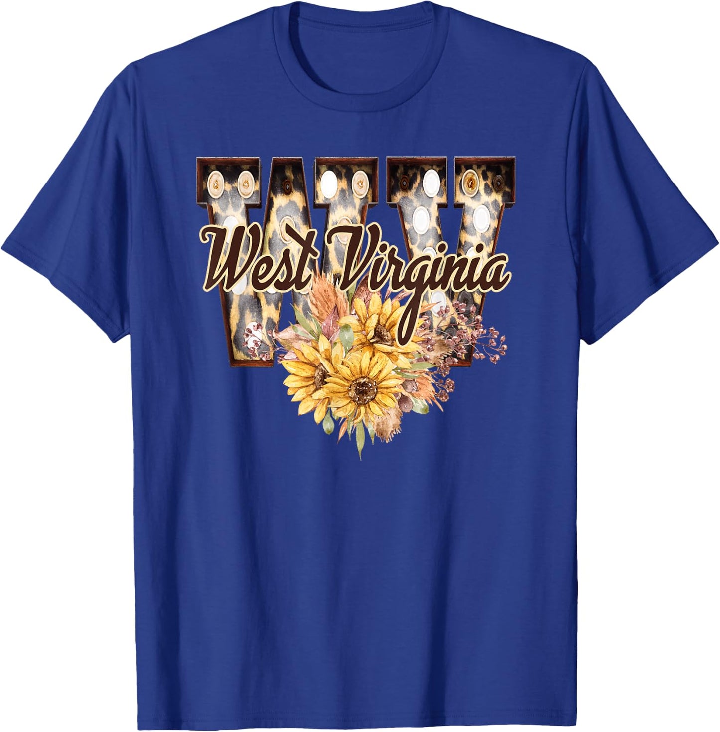 West Virginia State Beautiful WV Country Roads T-Shirt - T-Shirt | Royal