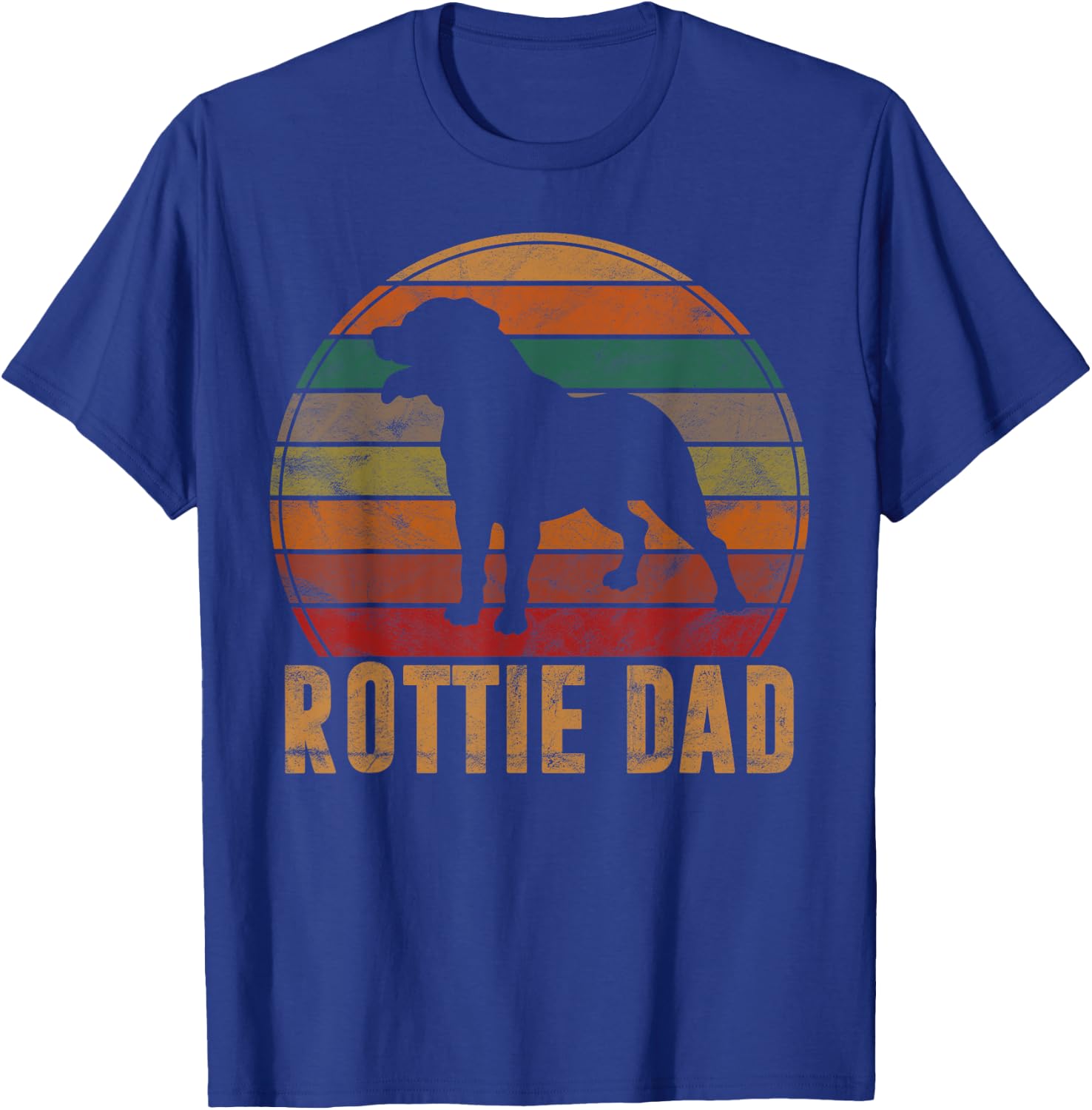 Retro Rottweiler Dad Gift Rott Dog Owner Pet Rottie Father Women Girls Kids T-Shirt - T-Shirt | Royal