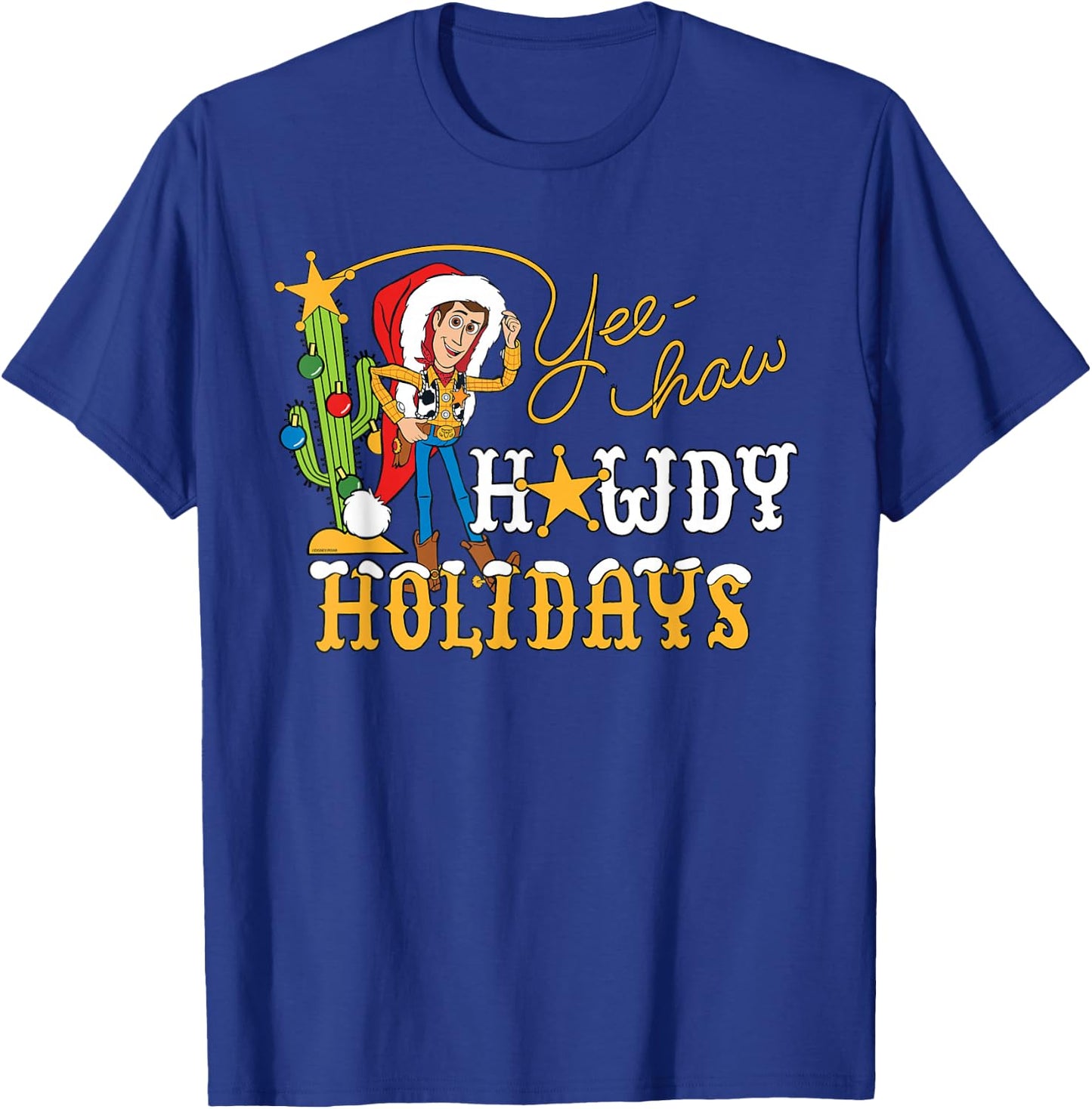 Disney & Pixar's Toy Story Christmas Howdy Holidays Woody T-Shirt - T-Shirt | Royal