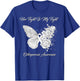 Butterfly Her Fight Is My Fight Osteoporosis Awareness T-Shirt - T-Shirt | Royal