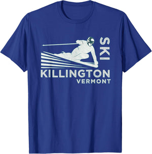 Ski Killington, Vermont - Vintage Snow Ski Shirt T-Shirt - T-Shirt | Royal