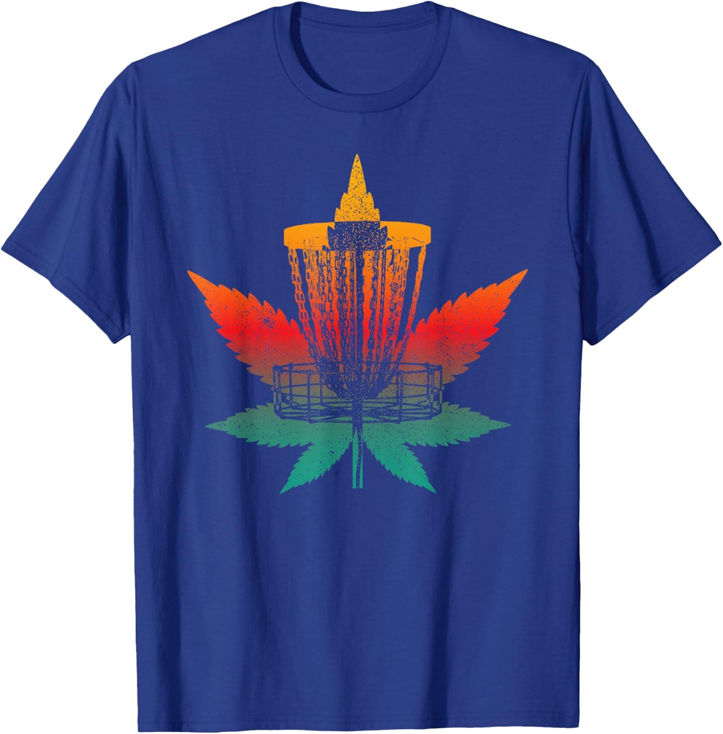 Disc Golfing Weed Marijuana Pot Smoker Disc Golf Cannabis T-Shirt - T-Shirt | Royal