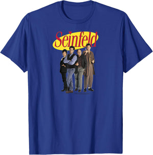 Seinfeld Cast Photo and Logo Funny 90's TV Show T-Shirt - T-Shirt | Royal