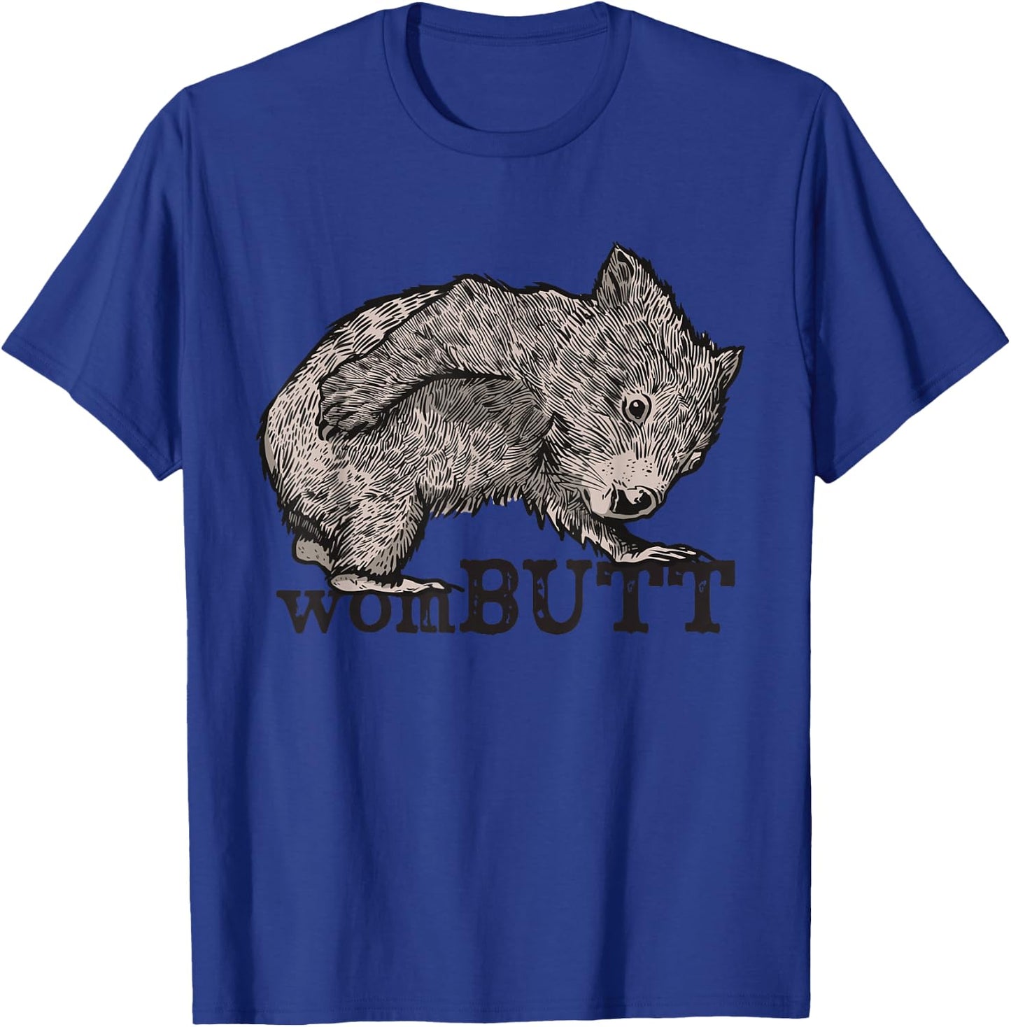 Wombat Vintage Wombutt Retro Style T-Shirt - T-Shirt | Royal