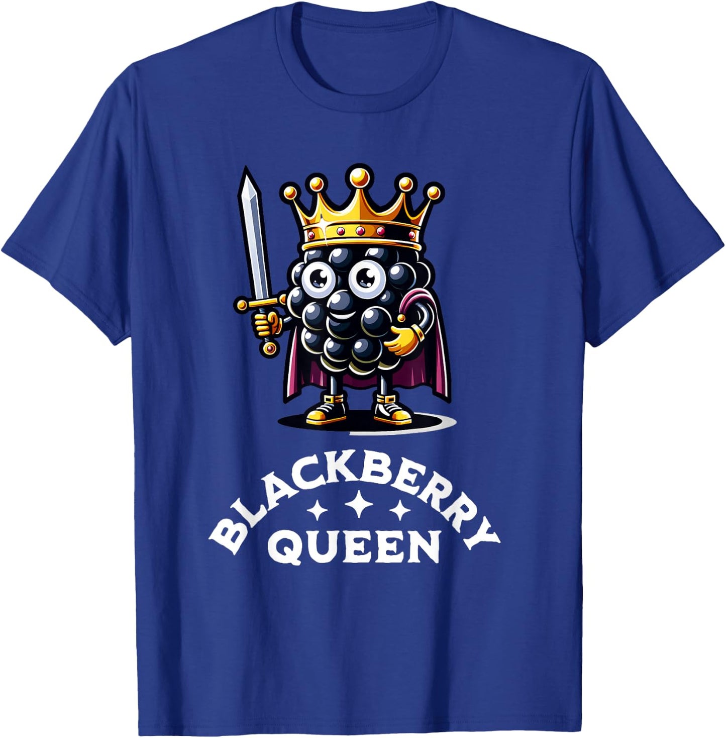 Blackberry Queen Funny Fruit Blackberry Bush Black Berry T-Shirt - T-Shirt | Royal