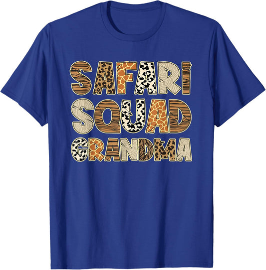 Africa Safari Zoo Safari Squad Grandma Of Birthday Boy Girl T-Shirt - T-Shirt | Royal
