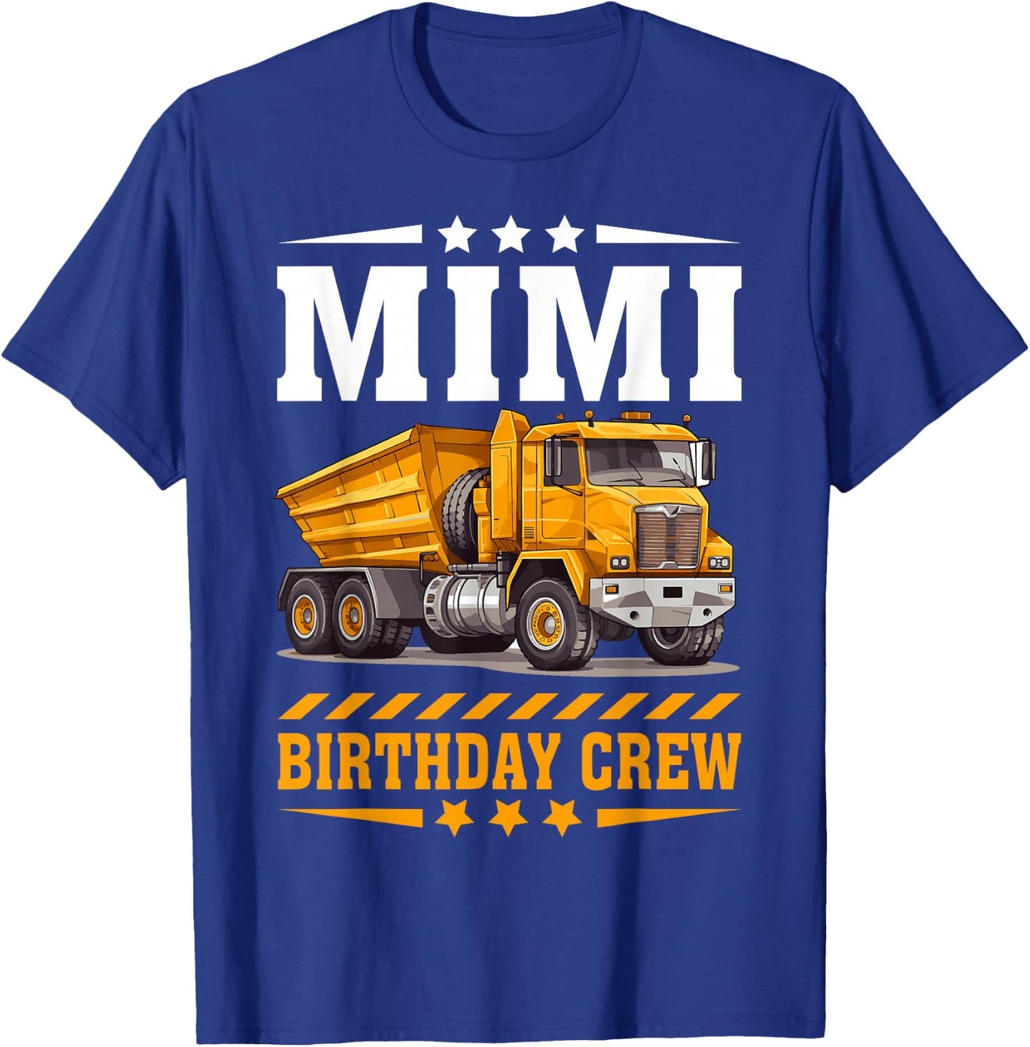 Mimi Birthday Crew Construction Birthday Boy Party T-Shirt - T-Shirt | Royal