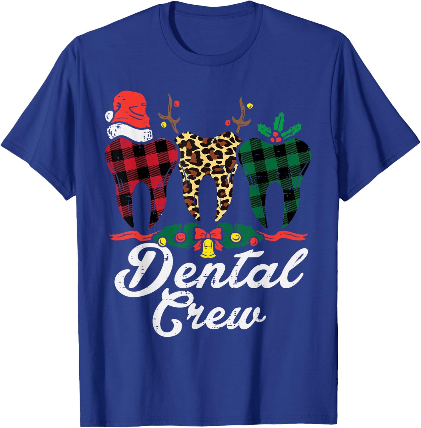 Dental Crew Teeth Dentist Christmas Xmas Men Women T-Shirt - T-Shirt | Royal