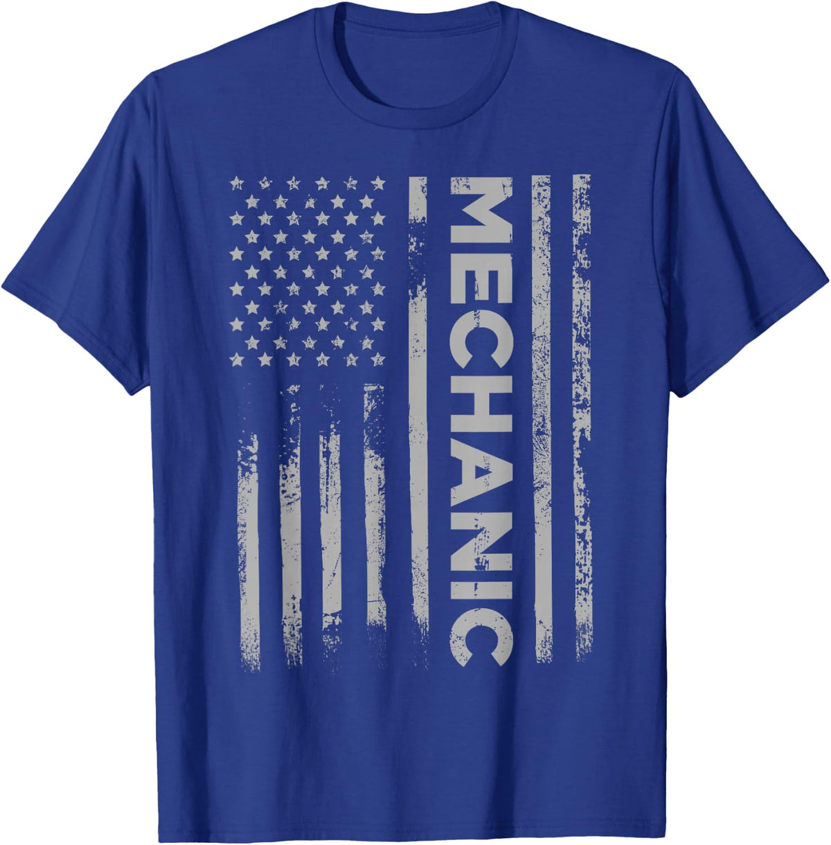 Mechanic American Flag Men Patriotic Car Mechanic USA Flag T-Shirt - T-Shirt | Royal