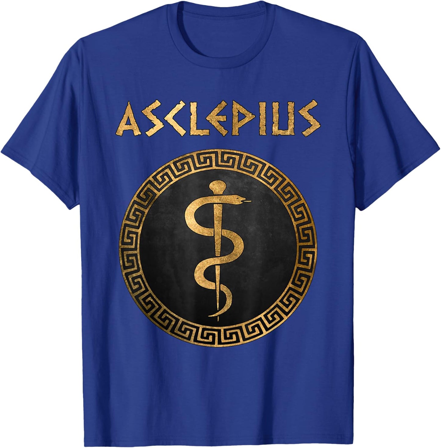 Asklepios Ancient Greek God of Health and Medicine T-Shirt - T-Shirt | Royal