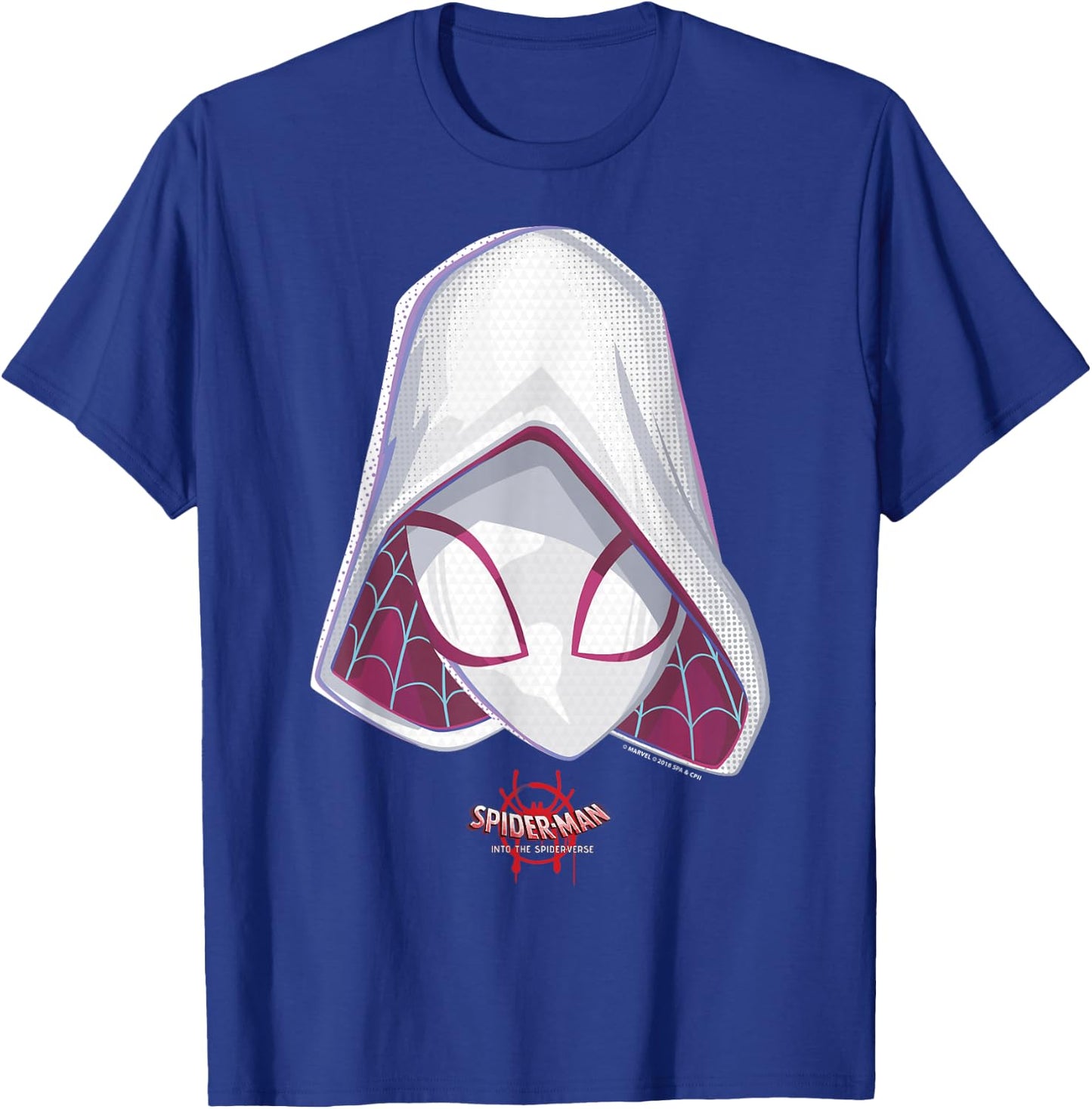 Marvel Spider-Gwen Spiderverse Mask Graphic Small T-Shirt - T-Shirt | Royal