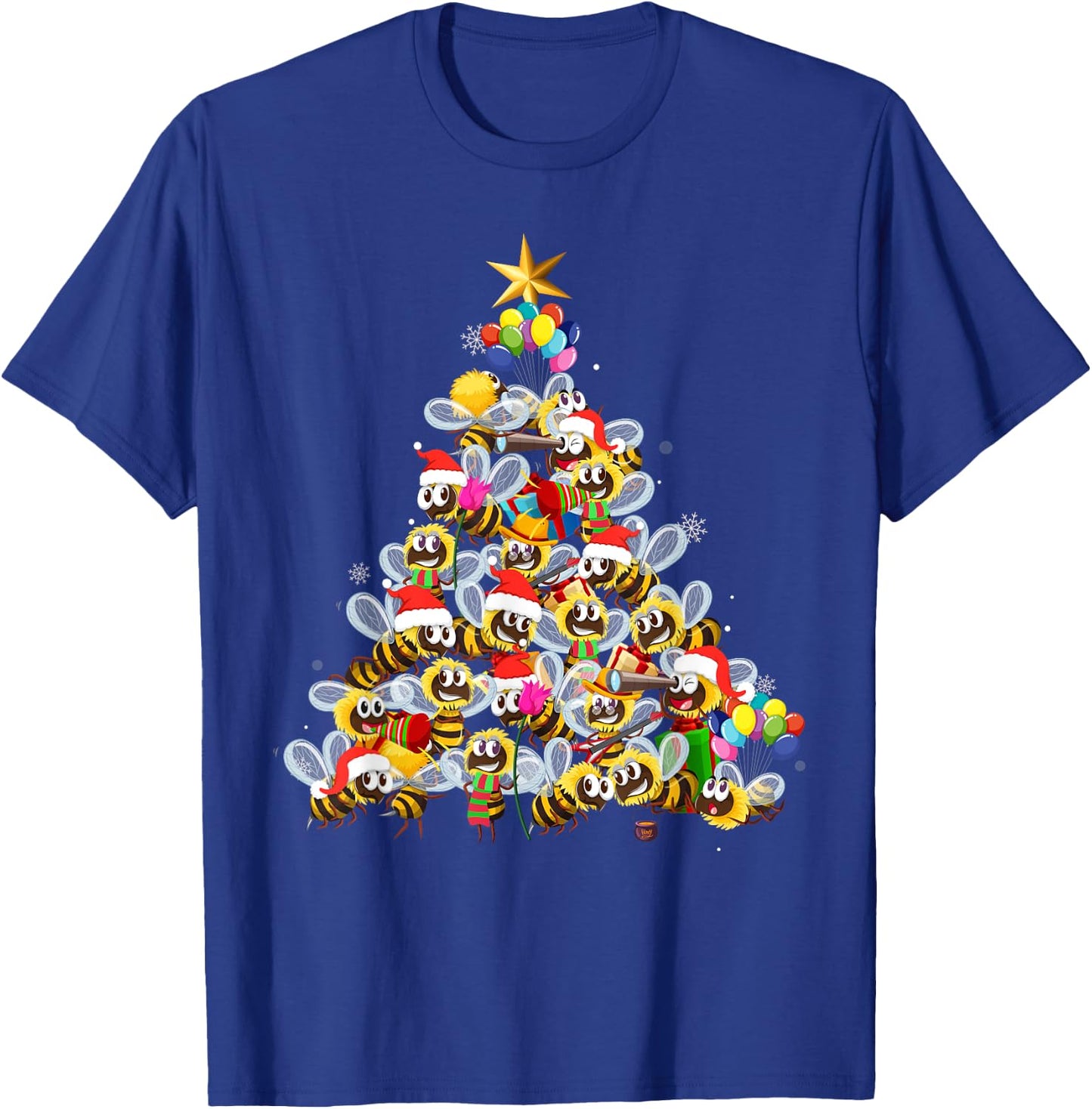 Bees Tree Christmas Sweater Xmas Gifts for Bees Lover T-Shirt - T-Shirt | Royal