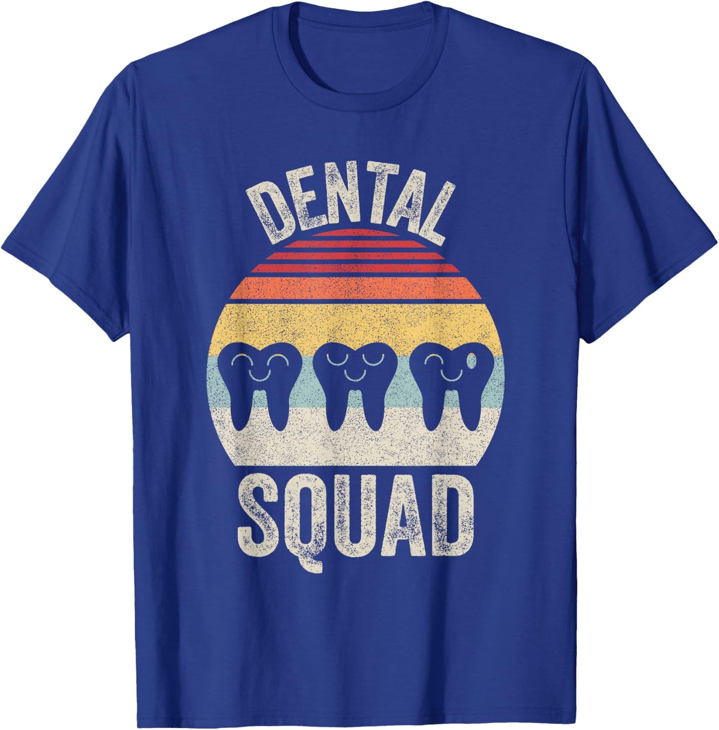 Vintage Dental Squad Dental Assistant Dentist Student Gift T-Shirt - T-Shirt | Royal
