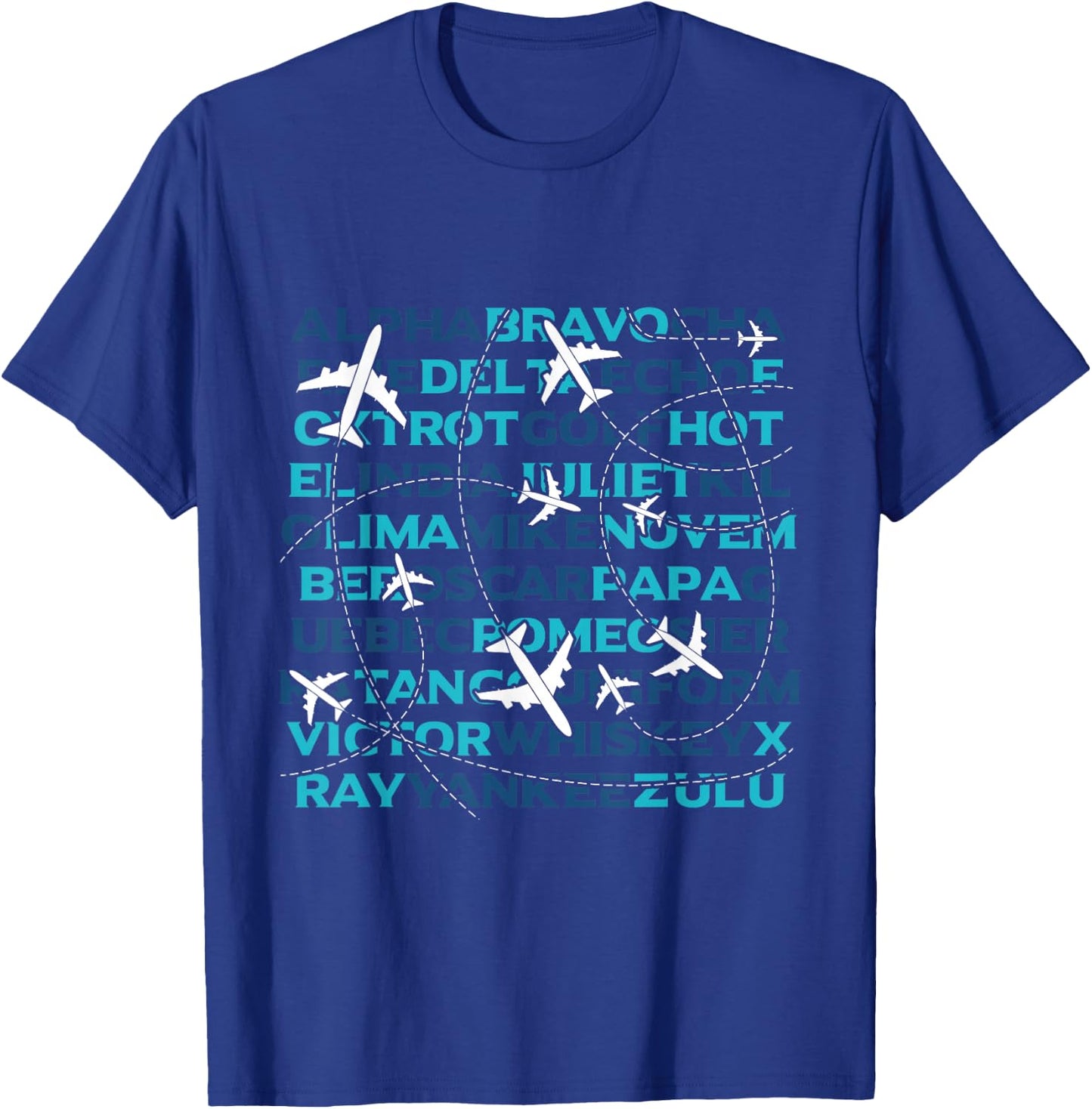 Airplane Plane Flight Sky Aviation Men Boys Kids Gift Pilot T-Shirt - T-Shirt | Royal