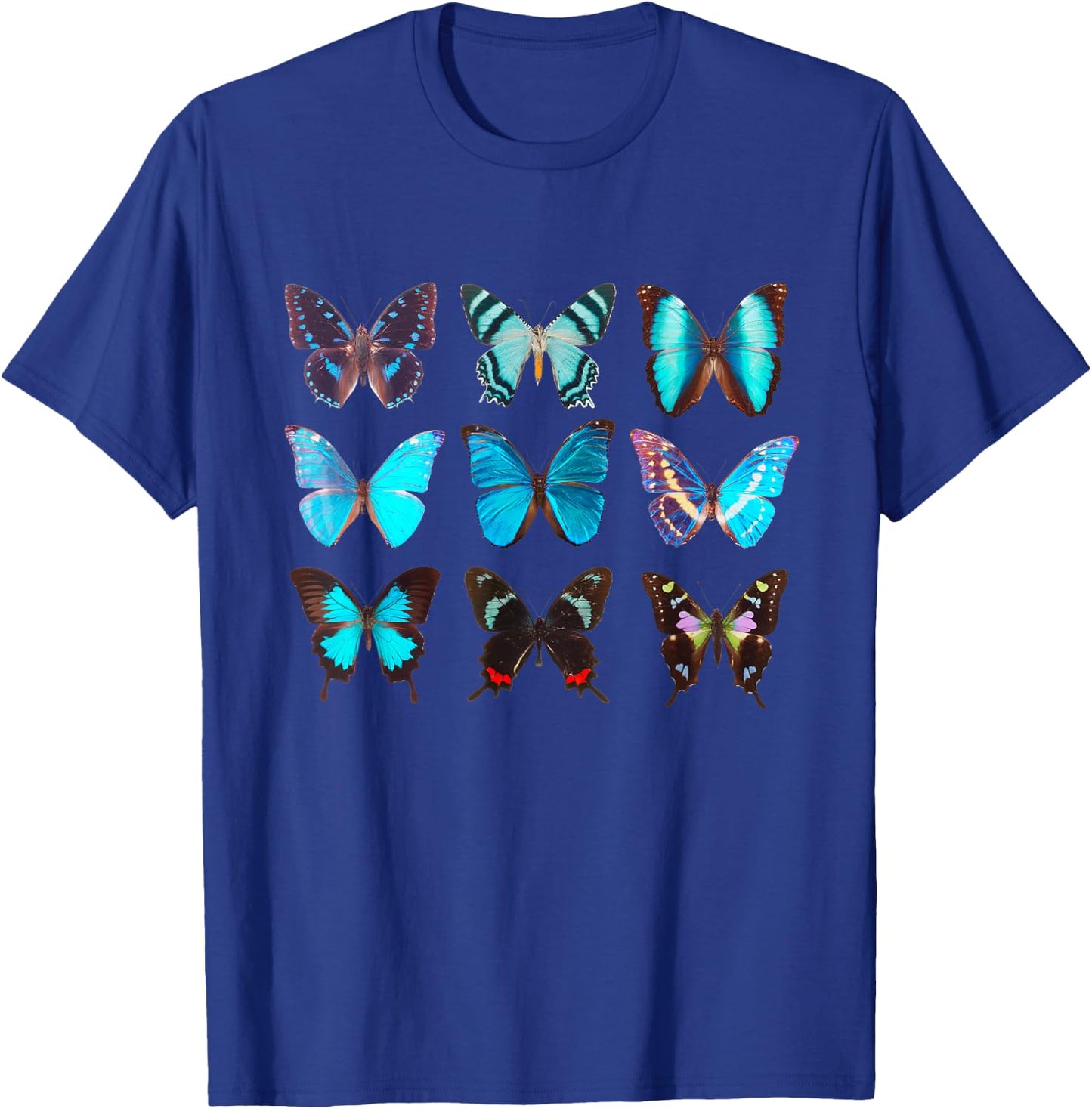 Butterfly Lover Colorful Butterflies Entomologist Science T-Shirt - T-Shirt | Royal
